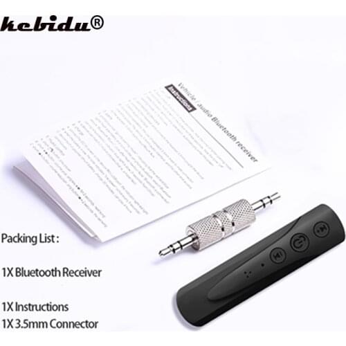 Kebidu 5 colors 3.5mm Jack Bluetooth Car Kit AUX Audio Receiver Music Reception Broadcast Car Bluetooth Hands-free for phone