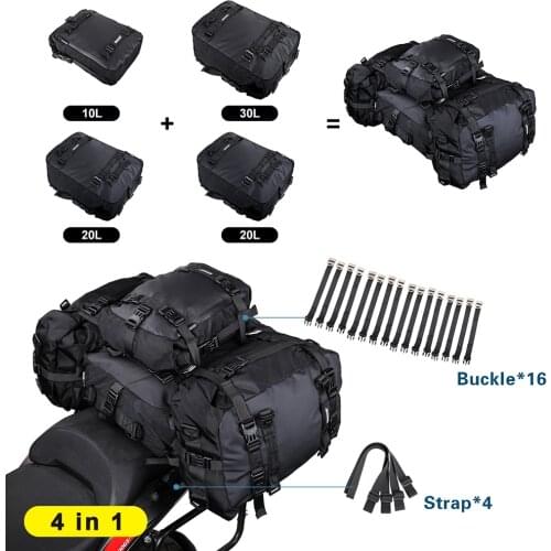 Motorcycle Luggage Pack Multi-Function Waterproof Motocross Rear Seat Combination Bag 10L 20L 30L Outdoor Riding Backpack