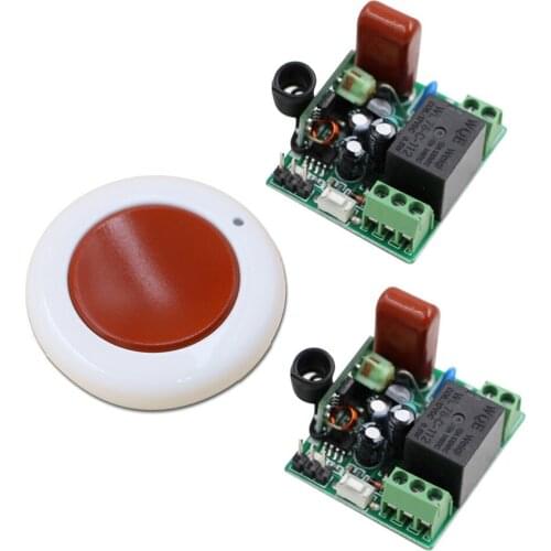 0-200m Mini Size 220V 1CH 10A Wireless Remote Control Switch 2X Receiver + 1X Transmitter System 315/433MHZ High Quality