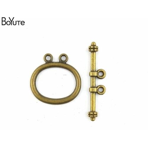 BoYuTe (60 Pieces/Lot) 21*21MM Antique Bronze Plated Zinc Alloy Vintage Jewelry OT Clasp Diy Jewelry Findings Components
