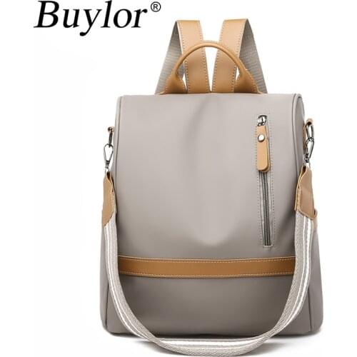 Buylor Women Backpack Ladies Large Capacity Waterproof Anti-Theft Oxford Backpack High Quality Backpack Female Fashion Backpack