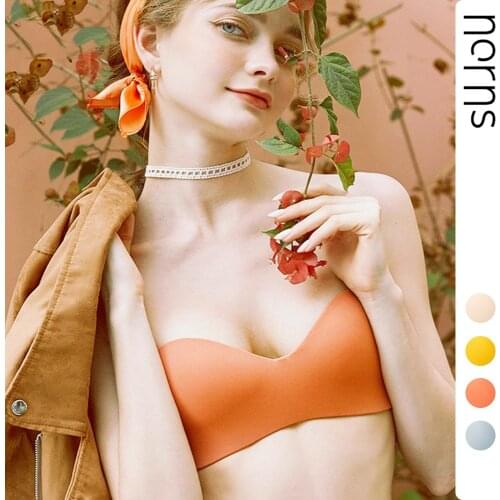 Norns Invisible Push Up Bra Wedding maiden Sexy Wire Free Strapless Bralette top Lingerie Brassiere Seamless Underwear Solid col