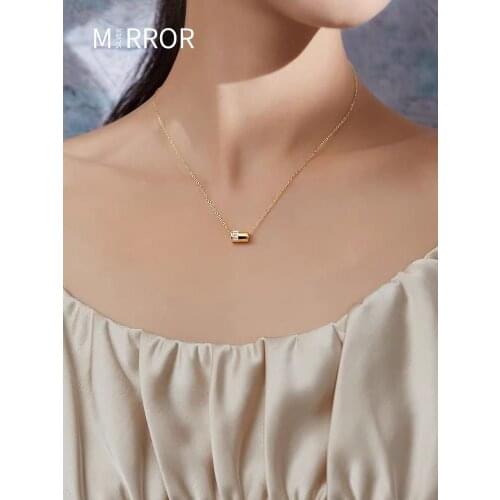 S925 sterling silver clavicle chain with little moose necklace simple pendant luxury ins accessories gift for female