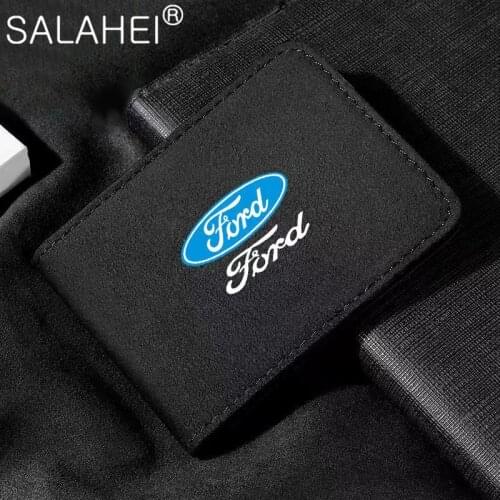 Car Card Bag Drivers License Package Cover For Ford F150 F250 Mondeo Focus MK3 Mk4 Mk5 C-MAX Fiesta Ranger Galaxy Fusion Kuga