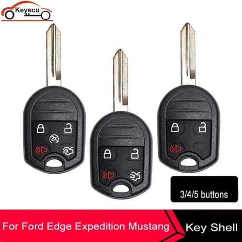 KEYECU 3 Buttons Remote Car Key Shell Case for Ford Edge Ranger Flex Explorer F250/ 350 Super Duty 2011 2012 2013 2014 2015