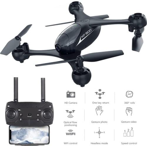 KF600 RC Drone With HD FPV Wifi Dual Camera Altitude Hold Quadcopter Optical Flow Gesture Photo Dron VS XS809HW E58 E511 XS809HW