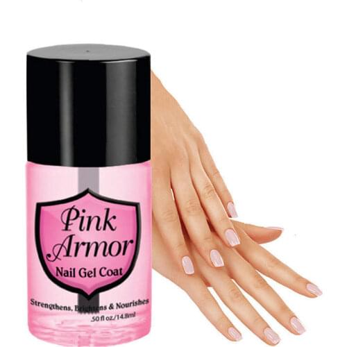 Pink Armor Nail Gel Growth Formula Treatments Nail Coat Calcium Nail Polish Nutrition Cuticle Oil Gel Nail Polish Dropshipping