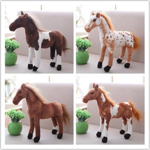 1pc 30~90cm Simulation High Quality Horse Plush Toy Stuffed Animal Lifelike Foal Doll Baby Kids Gift Home Shop Decor Toy