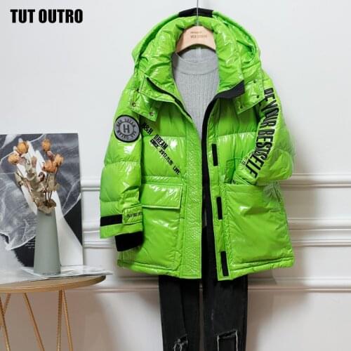 Oversize BF Warm High Street Hiphop Women Winter White Duck Down Jacket Letter Embroidery Windproof Waterproof Thick Coats