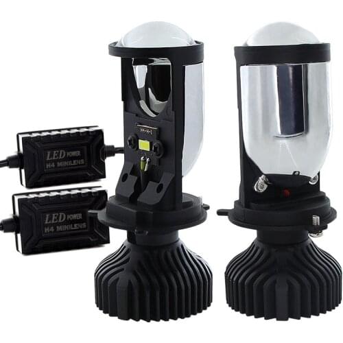 2Pcs Canbus 90W/Pair Lamp H4 LED Mini Projector Lens Automobles Bulb 20000LM Conversion Kit Hi/Lo Beam Headlight 12V24V RHD LHD