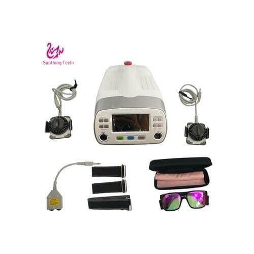 Medical laser for pain therapy relief machine with two laser probes