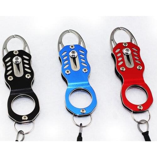 Mini Fish Grip Outdoor Portable Lock Fishing Tackle Tools Fish Lip Clip Folding Gripper Ultra Retention Rope Tool Accessories