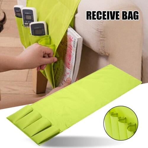 Sofa Arm Rest TV Remote Control Organizer Holder 4 Pockets Chair Couch Mobile Phones Magazines Storage Bag SP99