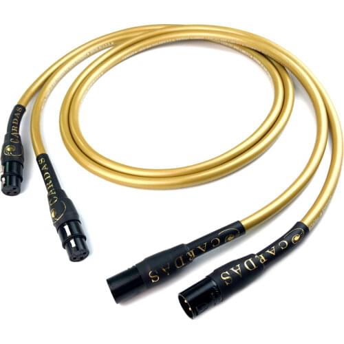 Pair Audiophile Cardas Hexlink Golden 5C Gold Plated XLR Balanced Interconnect HiFi Audio Cable