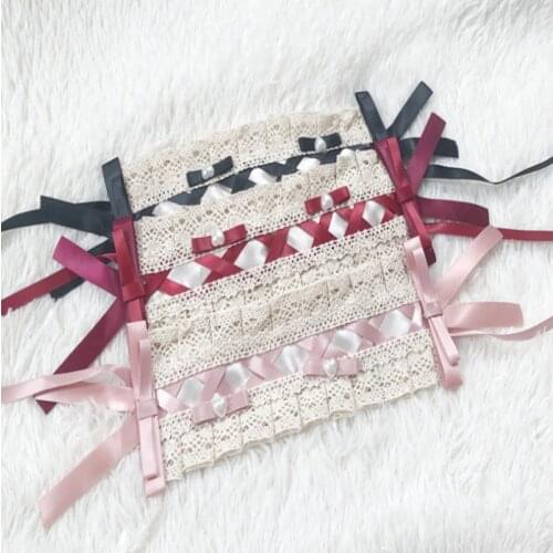 Sweet lolita headwear bowknot hair band kawaii girl loli cos KC multicolor palace lace hair band kawaii girl gothic lolita cos