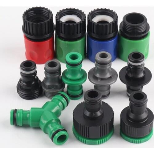 2Pcs Garden Water Hose Connector 1/2'' 3/4'' Watering Tap Quick Connectors 16mm Plastic Watering Gun Joint Irrigation Fittings