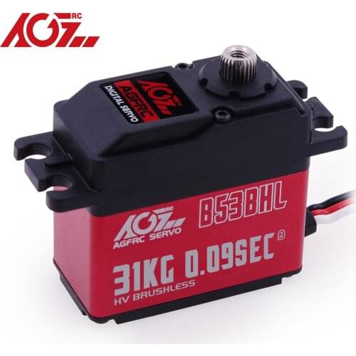 AGFRC B53BHL V2 Steel Gears 31KG 0.09Sec Superb Torque Fast Speed HV Programmable Brushless Servo For 1/10 RC Car Aircraft Jet