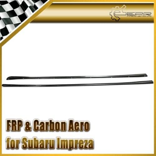 Fiberglass Bottom Line Side Skirt FRP Fiber Glass Door Step Cover Extension Body Kit Trim Fit For 2014-2018 Impreza WRX VAB VAF