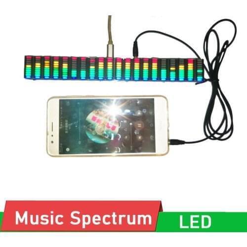 LED Music Spectrum Display Analyzer Dual channel stereo Audio Level Indicator dynam rhythm VU METER PC MP3 power amplifier
