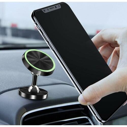 Luminous Phone Holder Alloy Magnetic Car Phone Holder Universal Car Dashboard Mount Mobile Holder Magnet GPS Holder