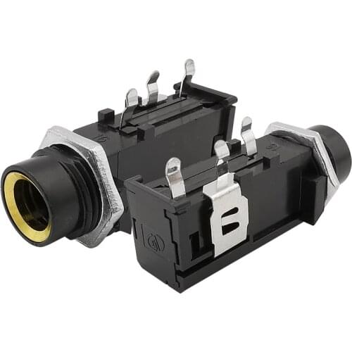 1/4" 6.35mm Mono Female Jack PCB Panel Mount Microphone Socket 6.35 mm Jack Chassis Speaker Audio Connector