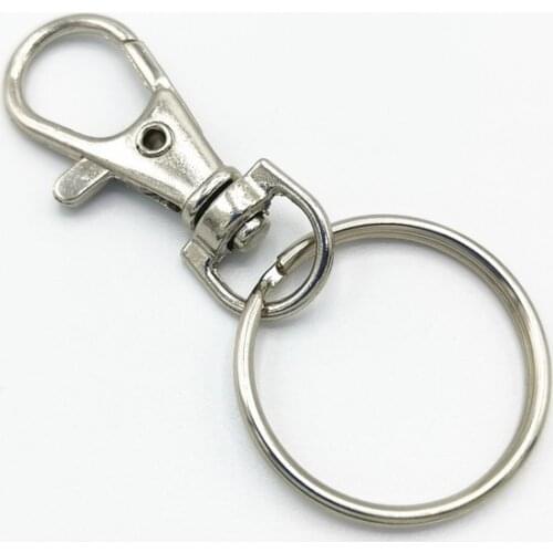 10PCS/Lot Removable Screw Caps Key Rings With Snap hooks Key Chain Swivel Lobster Clasp Clips Climbing Accessories