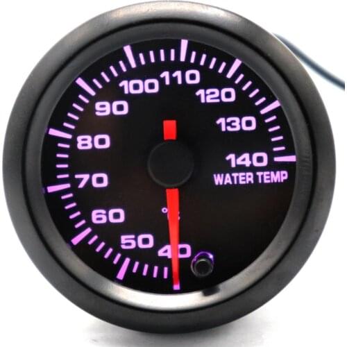 2'' 52mm Water Temperature Gauge with Electronic Sensor (Black)