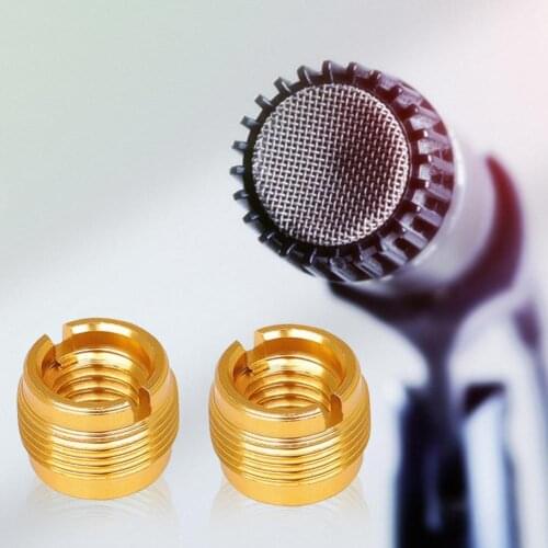2Pcs Microphone Mic Nut Screw Clip Thread Adaptor 3/8 to 5/8 Connector Bulk