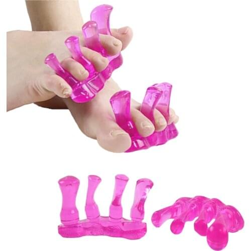 20Pieces=10Pairs Toe Separators Silicone Bunion Corrector Feet Care Pedicure Hallux Valgus Protector Orthopedic Men Or Women