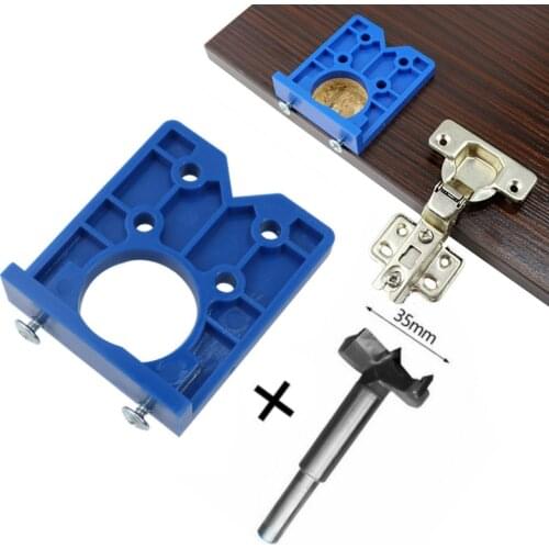 35mm Door Cabinets Hole Locator Template Accurate Woodworking Hinge Drilling Guide w/ Hinge drill DIY Tool