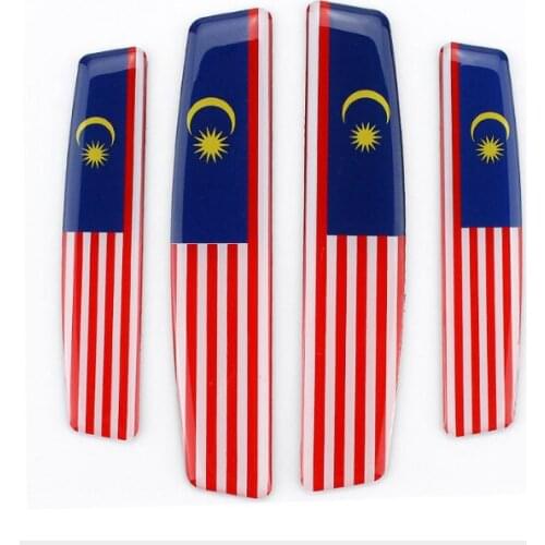 4pcs/set Car Styling Door Edge Guard Protector Strips Anti-collision Anti-scratch Trim Door Edge Guard Sticker For Malaysia Flag