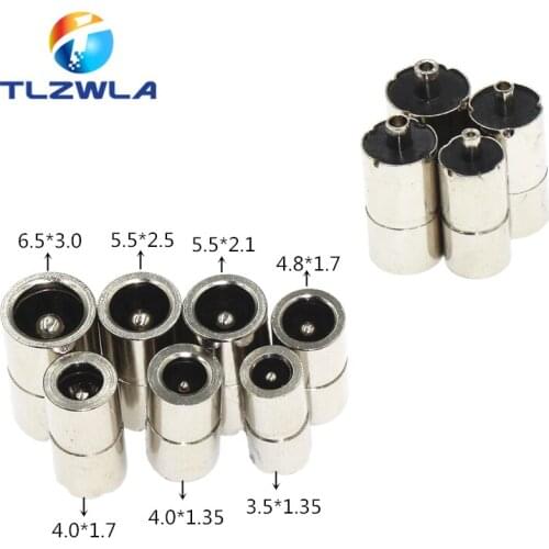 5pcs Copper Female DC Power plug 5.5*2.1mm 3.5*1.3mm 5.5*2.5mm 4.0*1.7mm 2.0*0.6mm 2.5*0.7mm Female Connector For Welding
