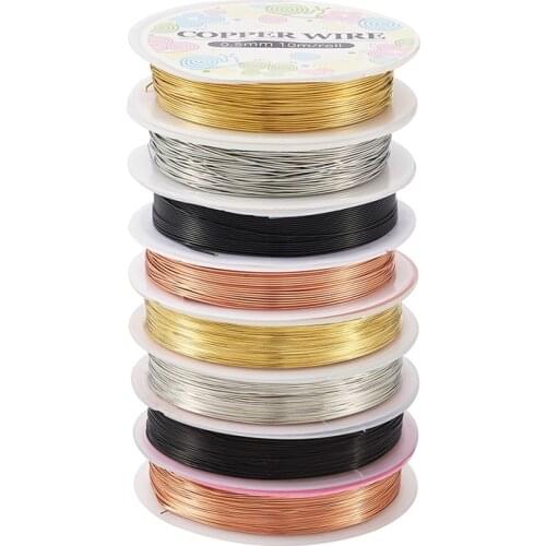 8rolls/set 0.3mm 0.5mm Copper Wire Beading Wire Mixed Color for Jewelry Making DIY Bracelet Necklace Handmade Supplies