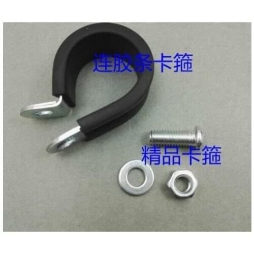 Free shipping 5pcs/lot 304 Stainless Steel Rubber Lined P Clips Cable Mounting Hose Pipe Clamp Mikalor