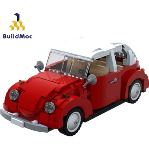 BuildMoc Technical Car Classic Car Supercar MOC City Racing Sport Vehicles Building Blocks Bricks Technician Toys For Children