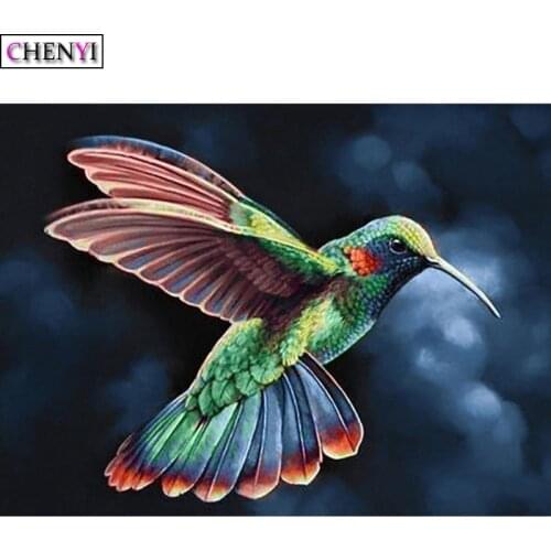 CHENYI 5D Diamond Painting Full Square Drill Animal Bird Mosaic 3D Diamond Embroidery Cross Stitch Kit Wall Painting Home Decor