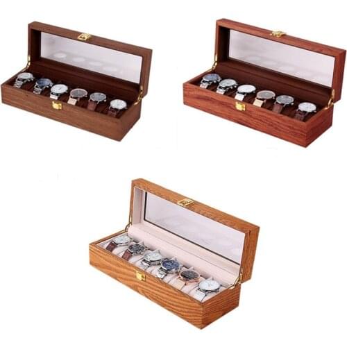 2/3/6 Grids Wooden Watch Box Retro Watch Case Holder Organizer Storage Box for Men Watches Jewelry Boxes Display Best Gift