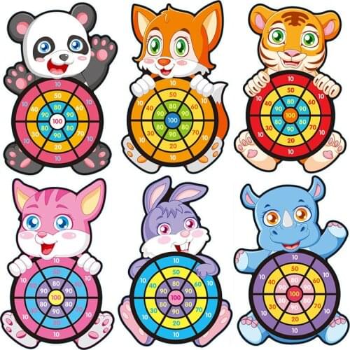 Childrens cartoon animal sticky target ball party outdoor sports indoor cloth toy childrens education dart board sticky ball
