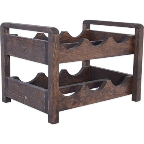 Two Layer Wooden Wine Rack