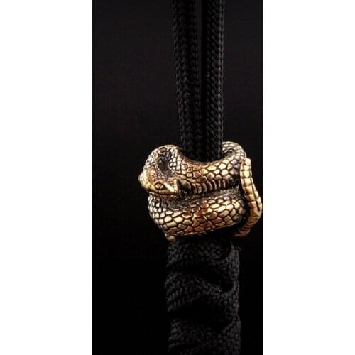 EDC Tibetan silver brass Knife Beads A Pendant Paracord Outdoor DIY Decorations Tibetan silver brass Camping Gear EDC Tools