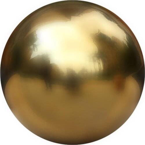 High Gloss Glitter Stainless Steel Titanium Gold Hollow Ball Seamless Home Curtain Poles Mirror Decor Mirror Ball Sphere Outdoor