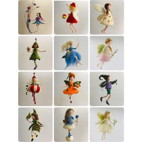 Needle Felting Kits for Beginners Goddess of Music Elf, Gift for Mom, Felting Mat, Felting Needles, Video Manual, Height 10cm