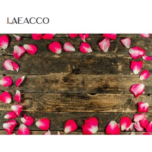 Laeacco Old Planks Wood Board Rose Flowers Petal Baby Child Photocall Photographic Background Photo Backdrop For Photo Studio