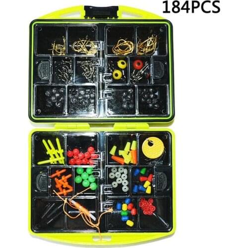 The Second Generation Black Bottom 184pcs Rock Fishing Line Fishing Box Accessories Combination Set Rock