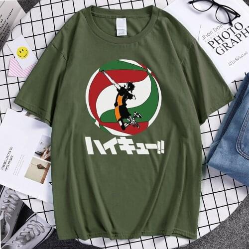 Japanese Anime Haikyuu Printing mans Tshirt Casual S-XXXL T-shirt Vintage Comfortable Tee Shirts Simplicity Soft T Shirts Men