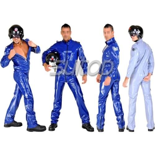 Army man rubber catsuit latex body suit military uniform for male costumes cosplay SETS SUITOP