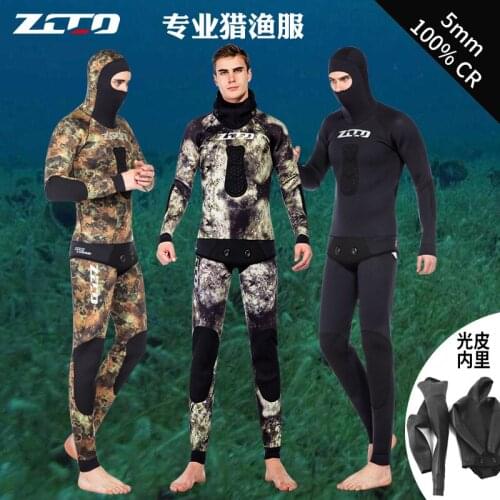 5MM Neoprene Two-piece Diving Wetsuit For Men Swimming Winter Warm Clothes Waterproof Scuba Surfing Diving Wetsuits