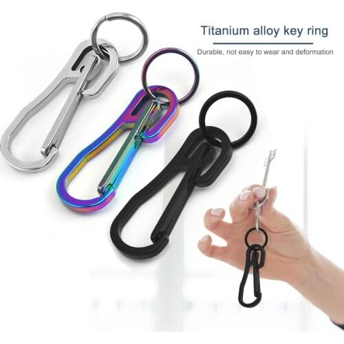 Stainless Steel Spring Key Chain Carabiner Climbing Belt Buckles Key Ring