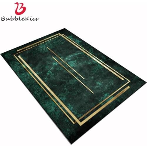 Bubble Kiss Area Rug Carpet For Living Room Fashion Golden Line Pattern Carpet Machine Weaving Floor Mat Rug Children Play Mat
