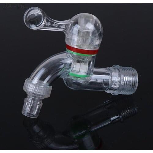 Plastic Male Thread Faucet PC Water Tap Garden Irrigation Connector Washing Machine Water Valve Bibcocks Accessories 15mm 20mm